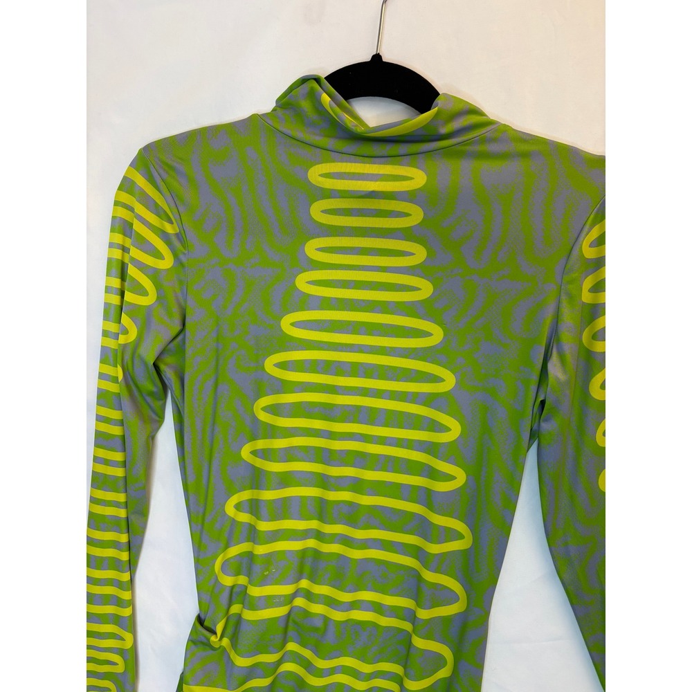 Maisie Wilen Orbit City Midi Dress Medium Green Long Sleeve Stretch USA - Picture 4 of 10
